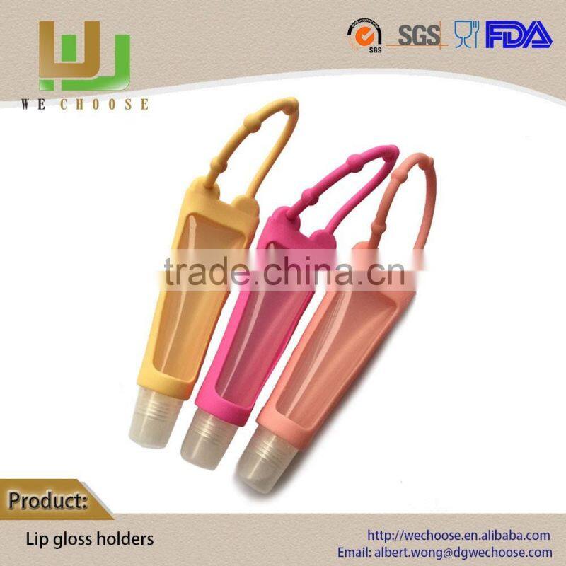 Fashionable Portable long lasting lip gloss silicone holder