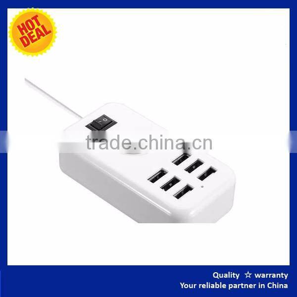 Phone charger station for family user 6 ports/usb with EU/UK/US/AU plug customized design