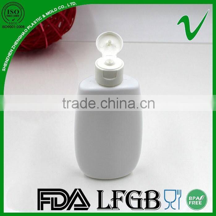 Hot sale flat shape lotion 120ml Plastic Bottles with flip top cap