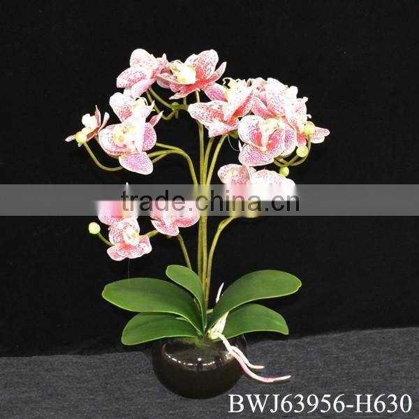 Artificial flower latex orchid bonsai for home decoration