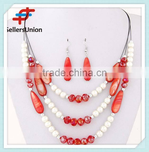 No.1 yiwu & ningbo exporting commission agent wanted stone beads necklace earrings jewelery set