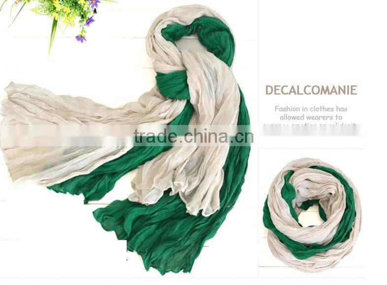 Promotion 1Dollar Scarf 2014 New Fashion Women Girls Candy Color Crinkle Long Soft Scarf Wrap Shawl Stole