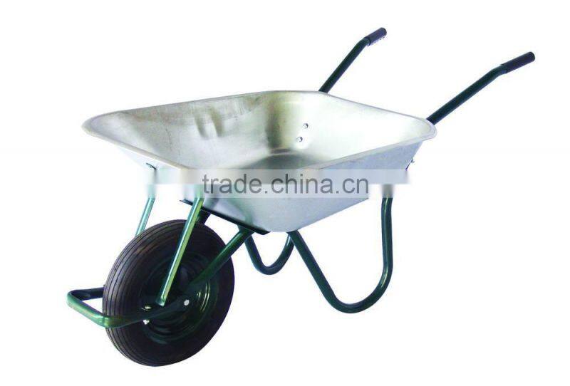 material handling tool wheelbarrow with galvanized tray