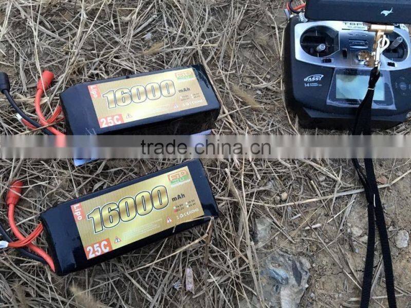 6S1P 16000mah 25c 22.2v lipolymer battery