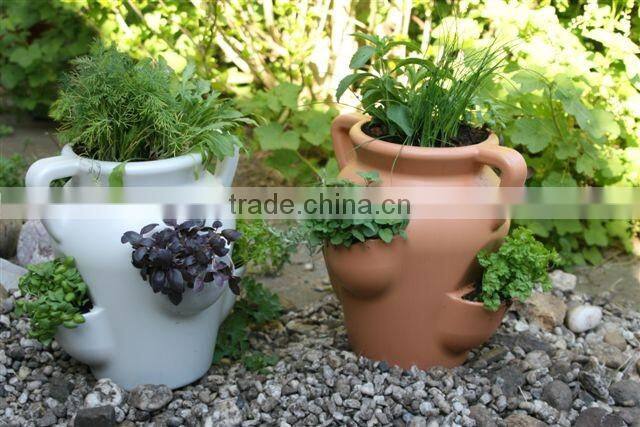 Custom plastic flower pot Various Size Flowerpot Garden Pots Plante HDPE,Artificial metal
