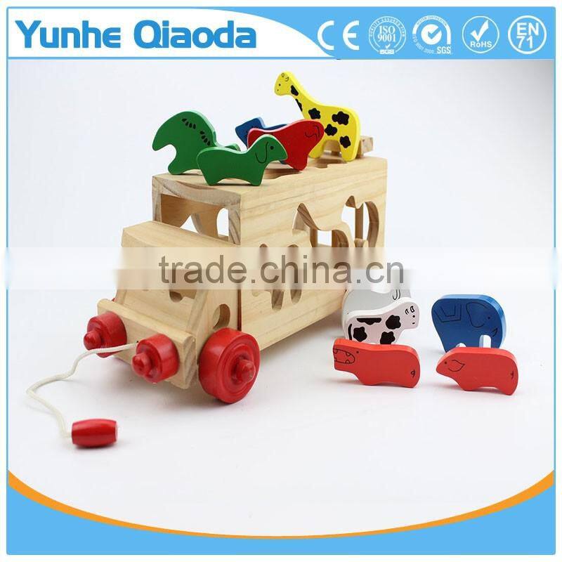 animal Shape Sorter truck - Pull Along To-animal in many Shape Blocks