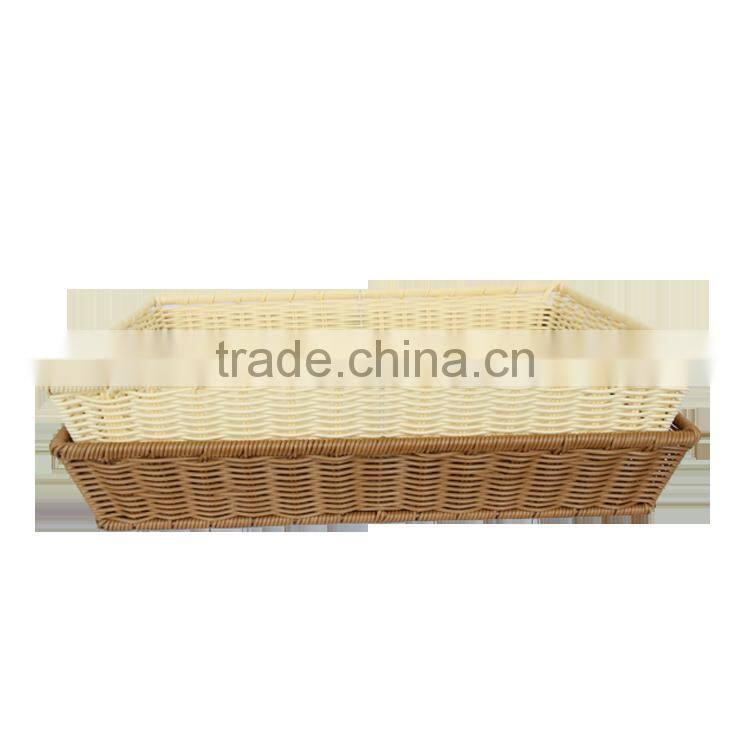 Plastic rattan woven vegetable storage equipment for food display