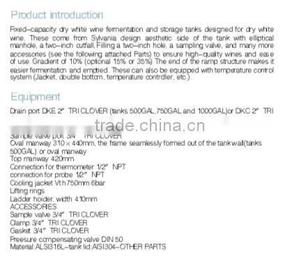 Wine fermentation tank