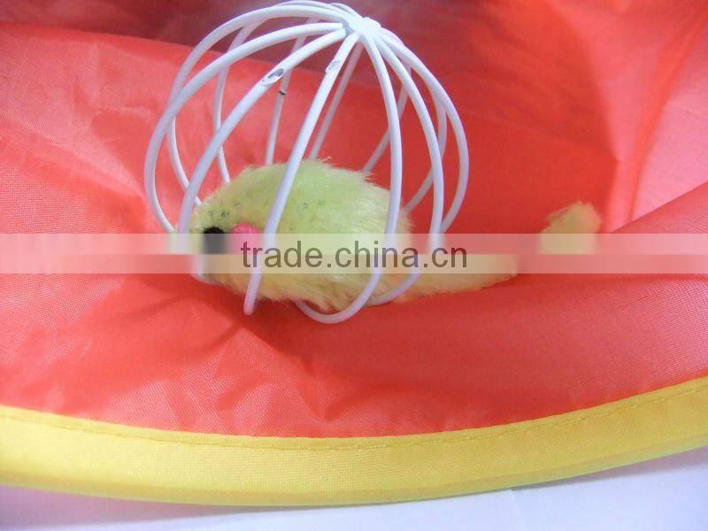 Fur mouse in metal wire ball cat toys