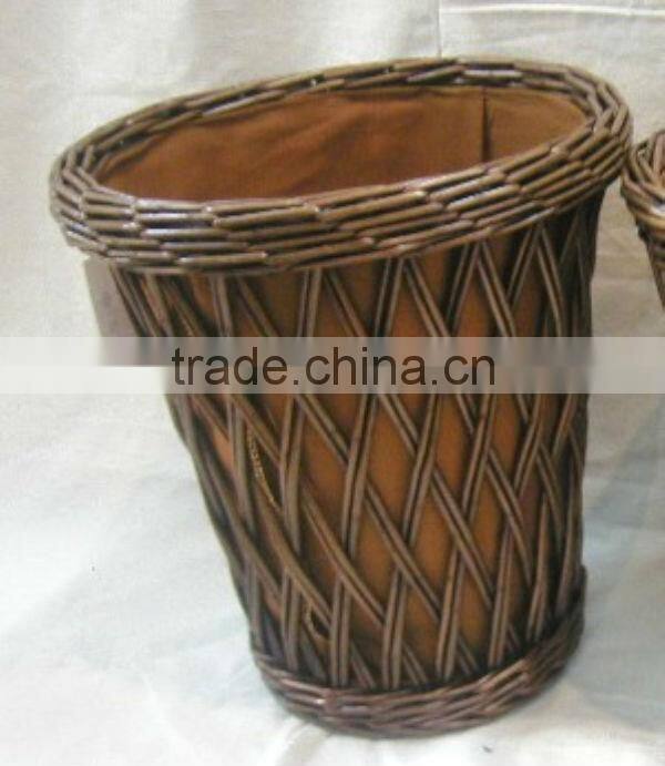 handmade Wicker storage basket woven shallow storage basket