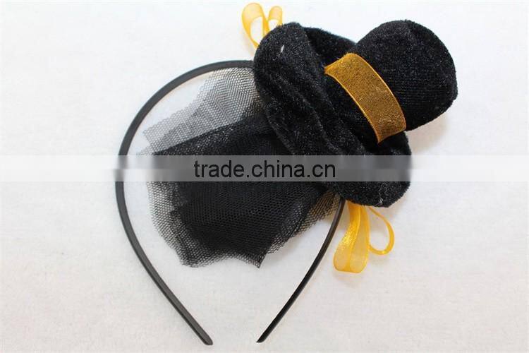 Halloween black hat hairband girl headband party headband
