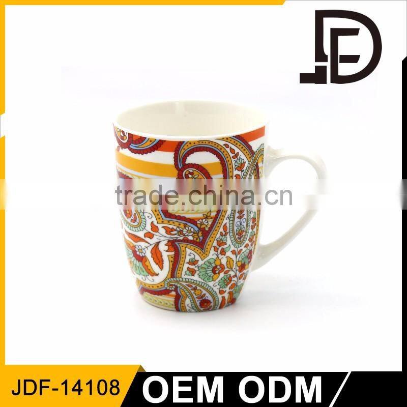 Drinkware 12oz ceramic white mug, custom coffee mug