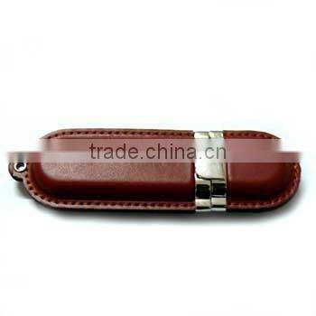 Real leather USB flash driver with embossing logo