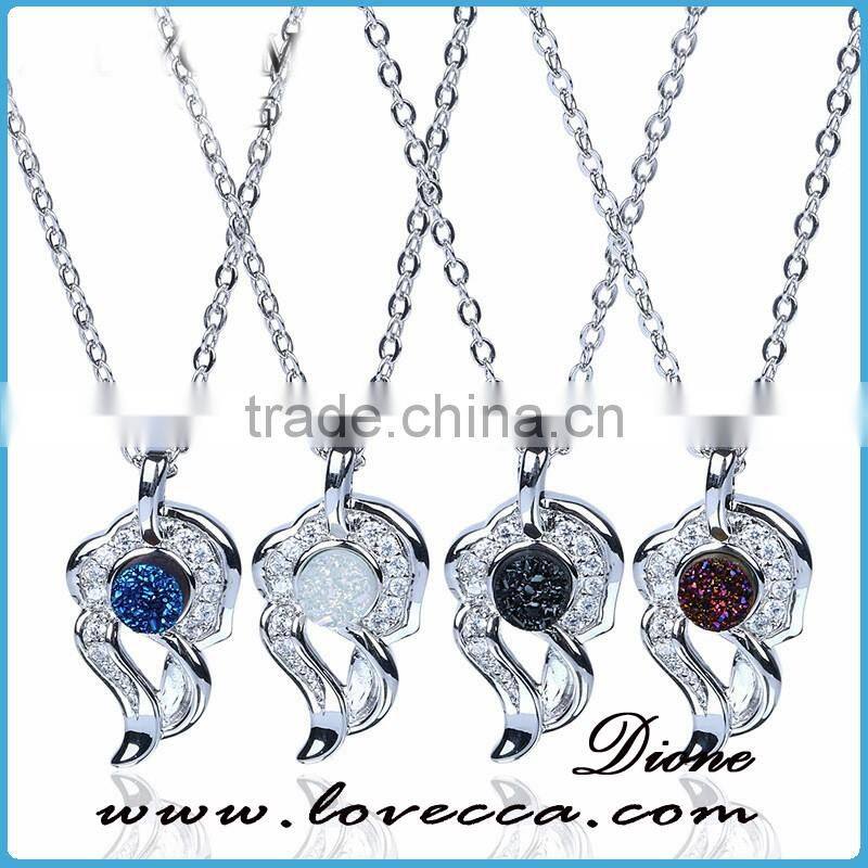 Natural Druzy Gemstone Cluster 925 Sterling Handmade Silver 8mm Ring