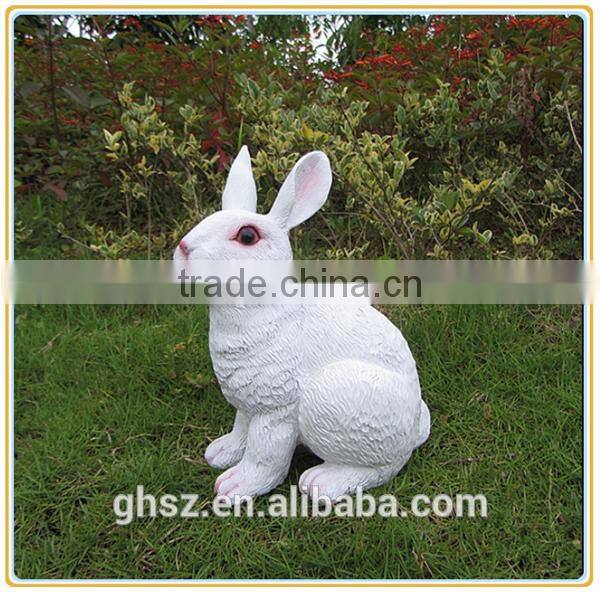 Bespoke resin decorative lovely standing rabbit sculpture for garden decoration