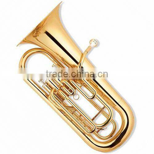 Gold lacquer cupronickel silde 4 -key piston valve Euphonium