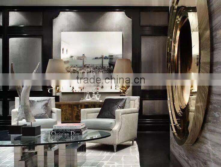 Stainless Steel Bathroom Round Shape Wall Mounted Mirror