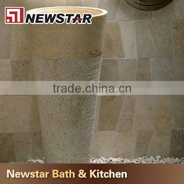 China high quality hot sales natural stone pedestal sink
