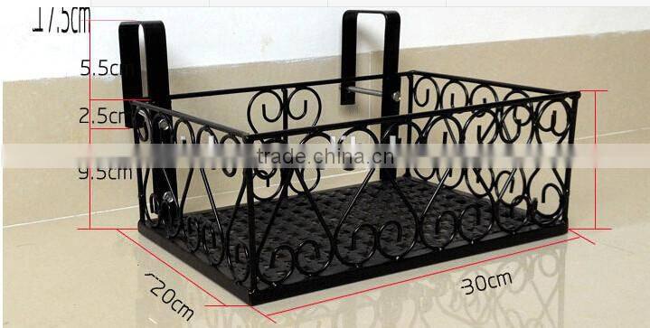 Wrought Iron Hanging Metal plant flower pot stand