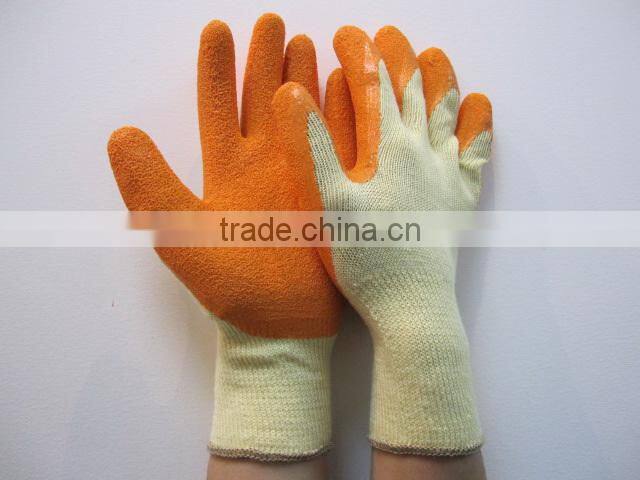 DDSAFETY 2017 Knitted Gloves With Orange Latex Coated Safety Working Gloves