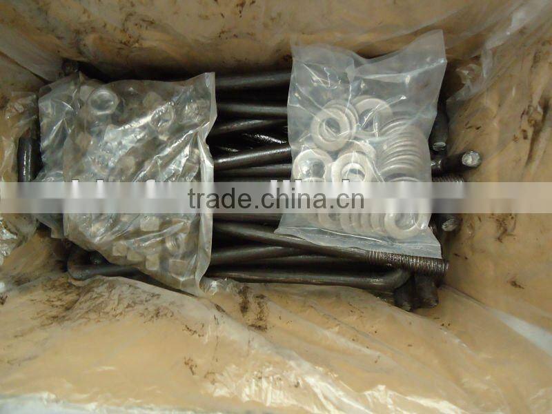 1/2"*16"galvanized anchor bolt with nuts and washers on hot sale