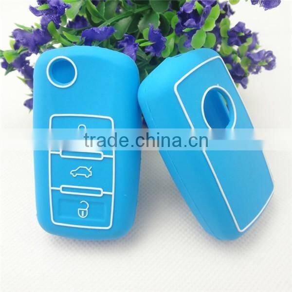 Silicone remote key covers For Volkswagen 3+1 buttons, for passat,magotan keys with white line