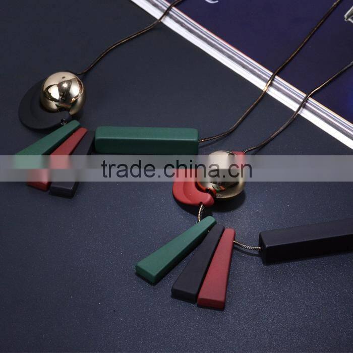 geometric moon sun necklace geometric long rubber rectangle strips pendant necklace geomotric jewelry