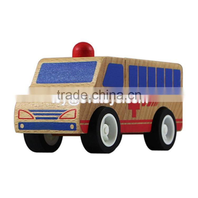 High quality natural wood toy trucks educational toys for toddlers W04A051