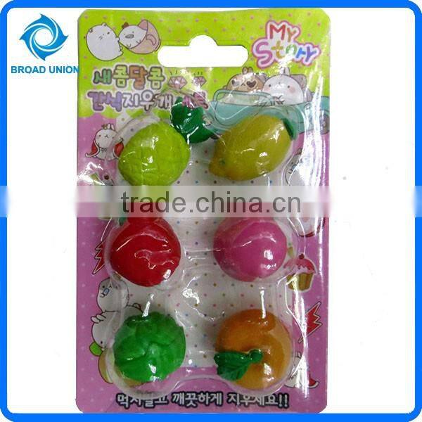 Promotional Cartoon Different Cute Pencil Fruit and Vegetable Shape Eraser