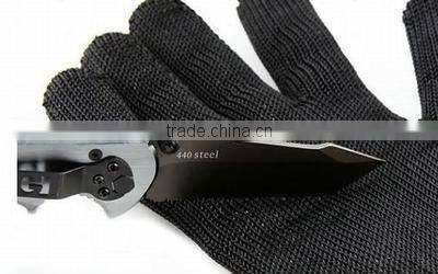 Wholesale - 1 pair 100% Anti-Slash/Cut/Static Gloves Of Stainless Steel Wire Black New