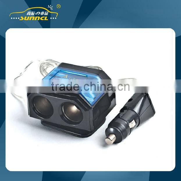 2015 CE Approval LED Car Charger Cigarette Lighter Adapter 4 Socket for iPhone , Tablet