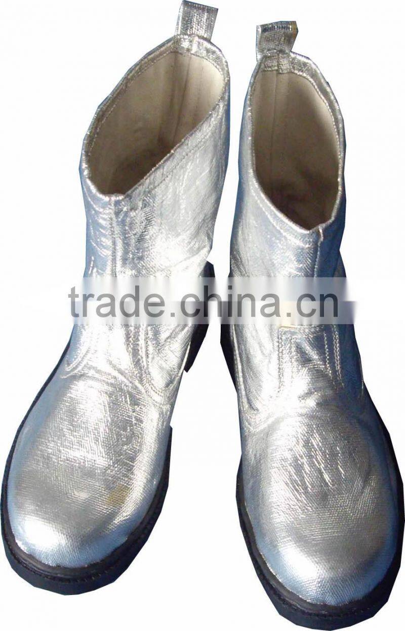 Aluminum foil composite fireproof fabric fire proof boots(Resistant 1000 degree)