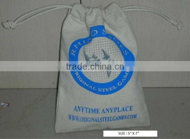 Promotional jute pouch with drawstring