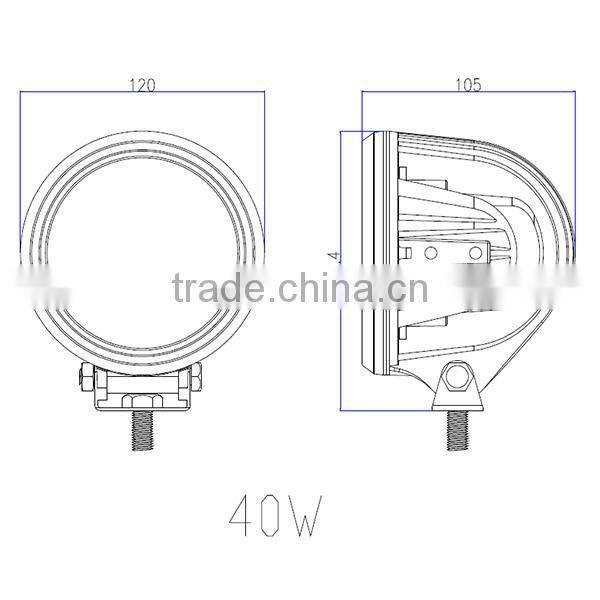 40 Watts C.r.e.e LED Bumper Driving Work Light UTV 4wd Truck Lamp