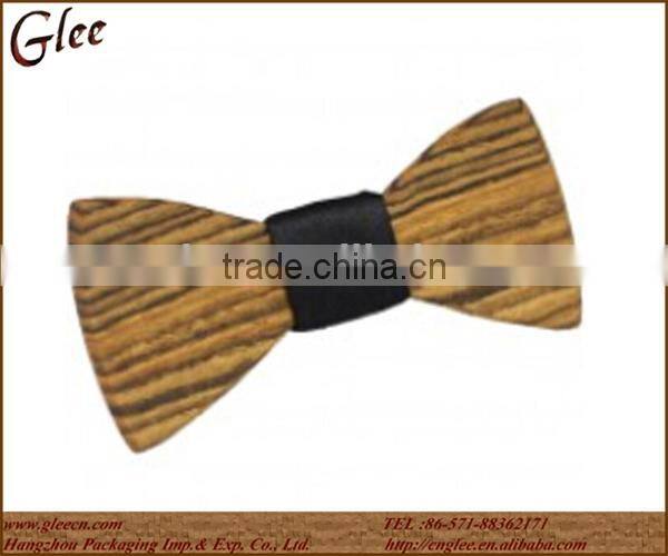 handmade wooden craft custom logo wooden bow tie