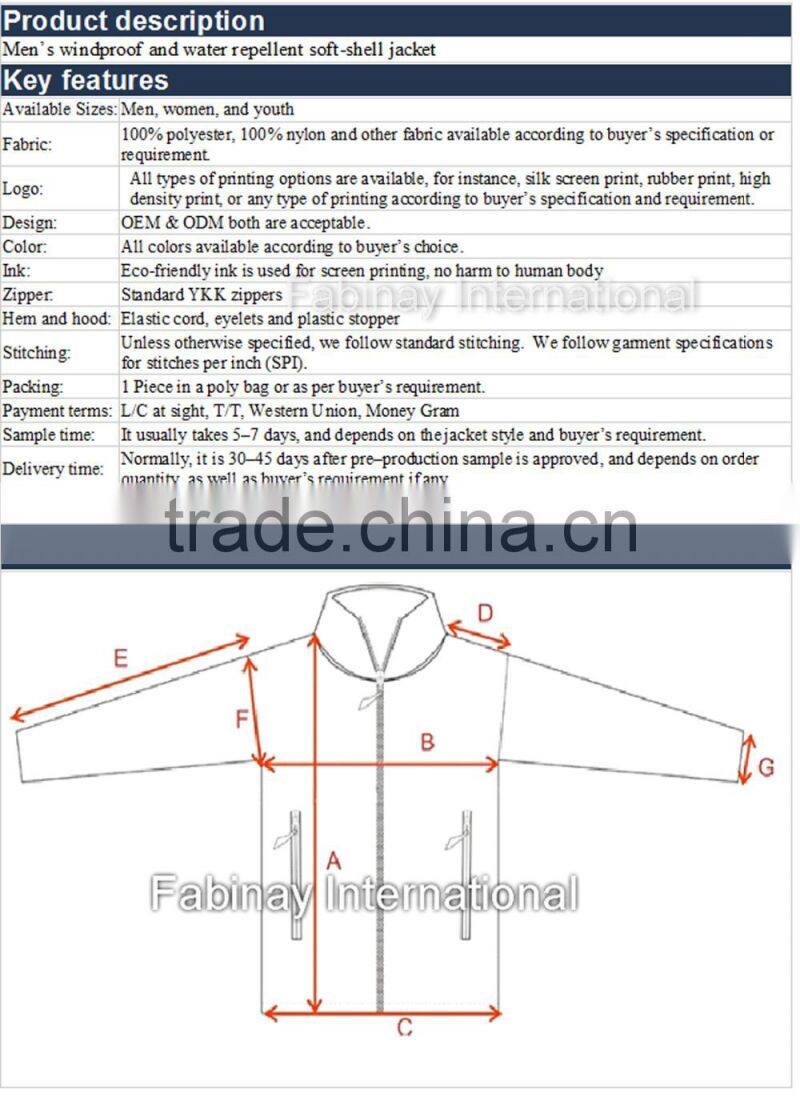 Windproof and waterproof softshell jacket