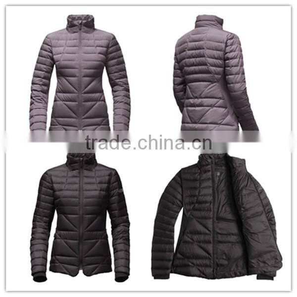 quilted down bomber winter down jacket made by china factory