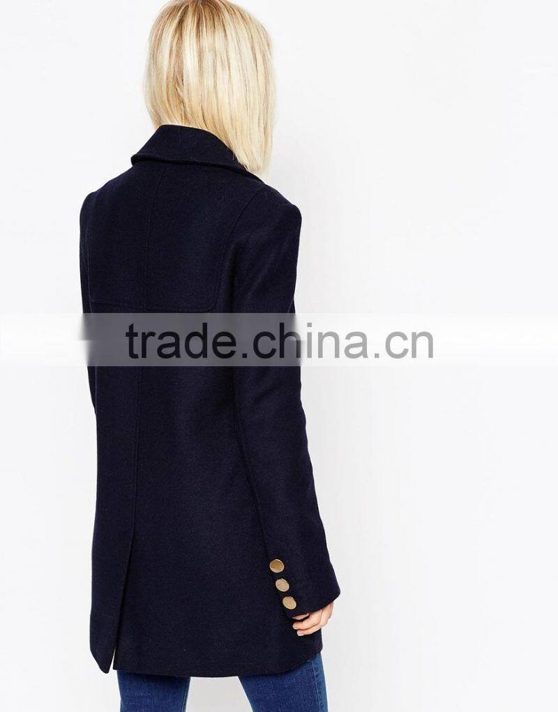 2015 High quality winnter wholesale slim fit wool women coat