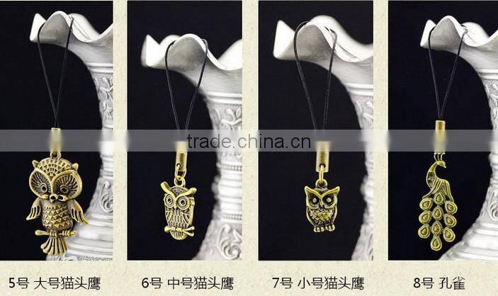 Fashion promotional metal mobile phone key chain for girls