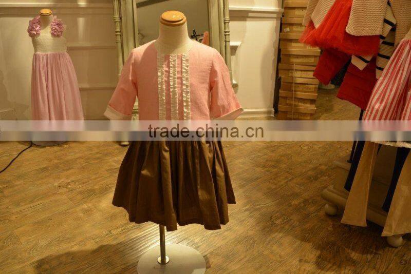 pink&gray girls boutique smocked baby dresses