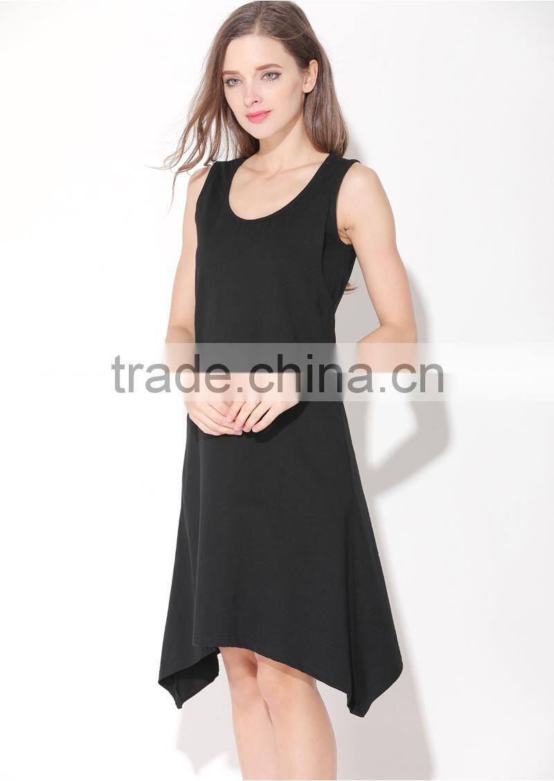 2017 Mamalove Sleeveless Soft Cotton Black Breastfeeding Clothes Nursing Dress Maternity for Women