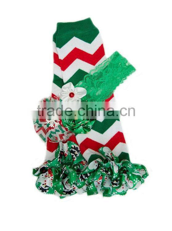New baby leg warmers with ruffles and good quality cotton legging chevron ruffle leg warmers infant socks leggings