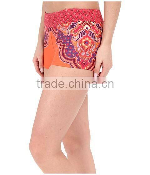 women swimming pants printing dry fit sports shorts