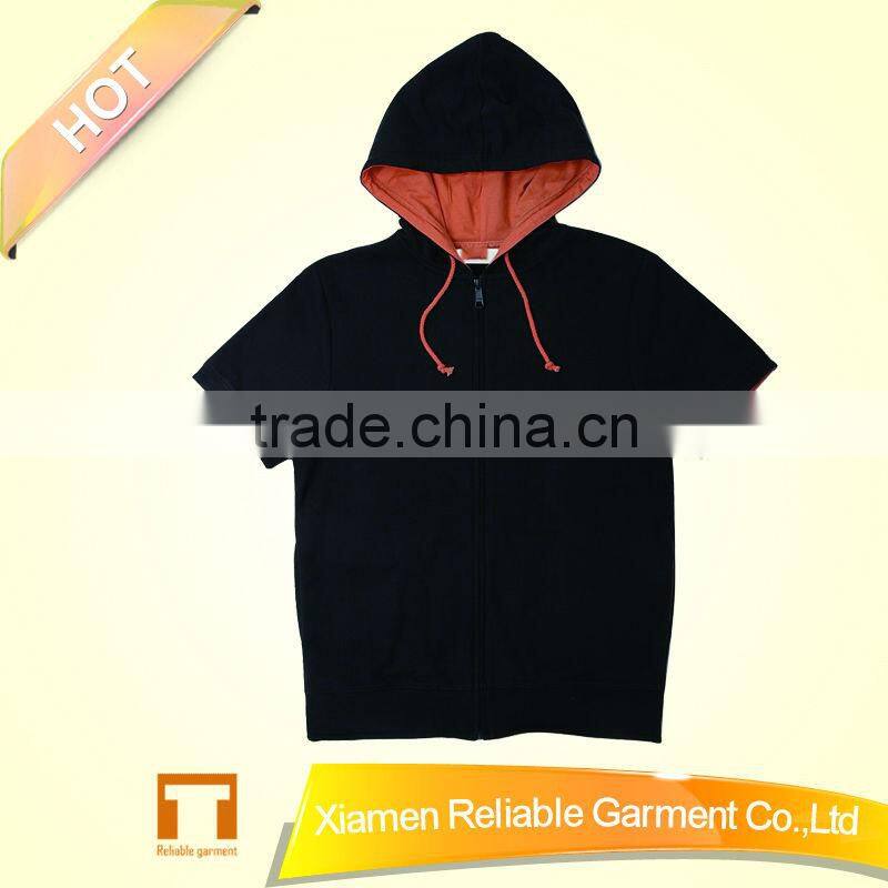 Custom mens short sleeve hoodies