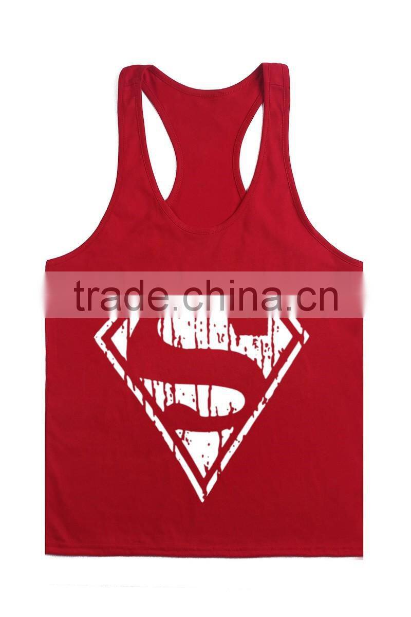 Superman Gym Singlets Mens Tank Tops Wholesale,Bodybuilding Equipment Fitness Men's Gym Stringer Tank Top Sports Clothes