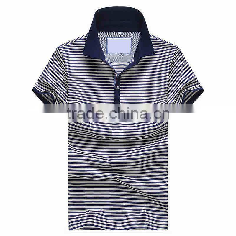 men fashion 100% cotton golf custom striped polo shirt
