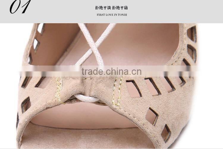 Newest Black Leather Shoes Open Toe High Heel Sandal Women