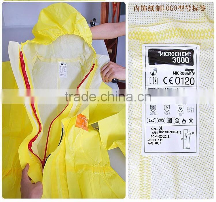 Juqian 2016 sulfuric acid alkali mercury one piece plastic chemical Safety protective clothing