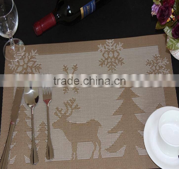 Eco-friendly Plain PVC Christmas Placemats