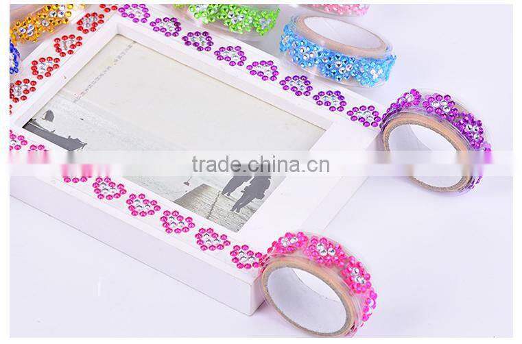 1.5cm*1m love acrylic rhinestone adhesive tape